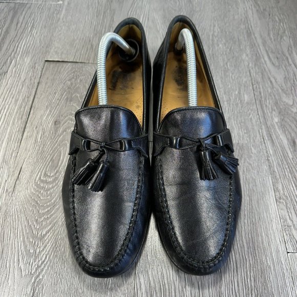 ALLEN EDMONDS URBINO Leather Loafers Shoes Mens SZ 10 D Italy HandCrafted Black - Picture 6 of 12